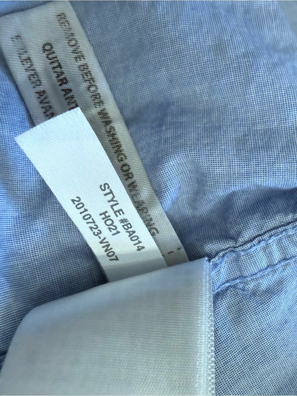 Crew Pajama 2 Piece Set End-On-End 100% Cotton Blue Long Sleeve L Quiet Luxury - Picture 8 of 8